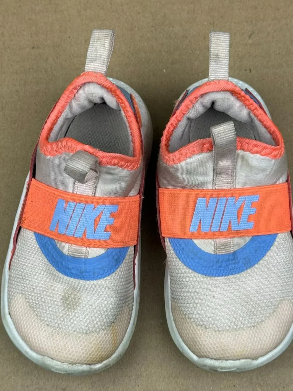 Toddler Kids Nike Flex Runner Slip On Shoes Size 7C Pink Orange Blue